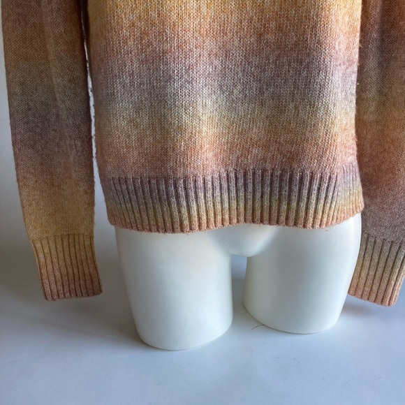 J. Crew Pink Beige Yellow Crew Neck Long Sleeve Pullover size M - Picture 4 of 14
